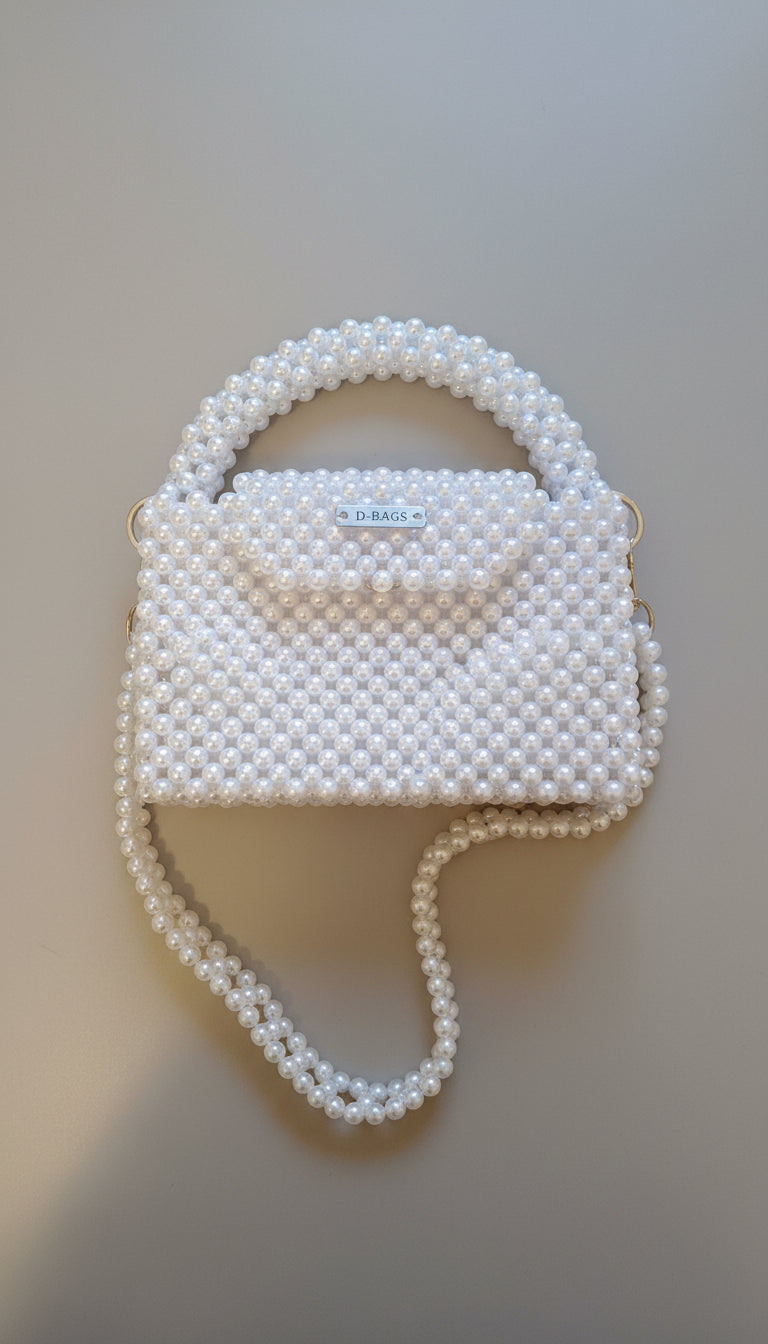 Crystal White - Gyöngytáska