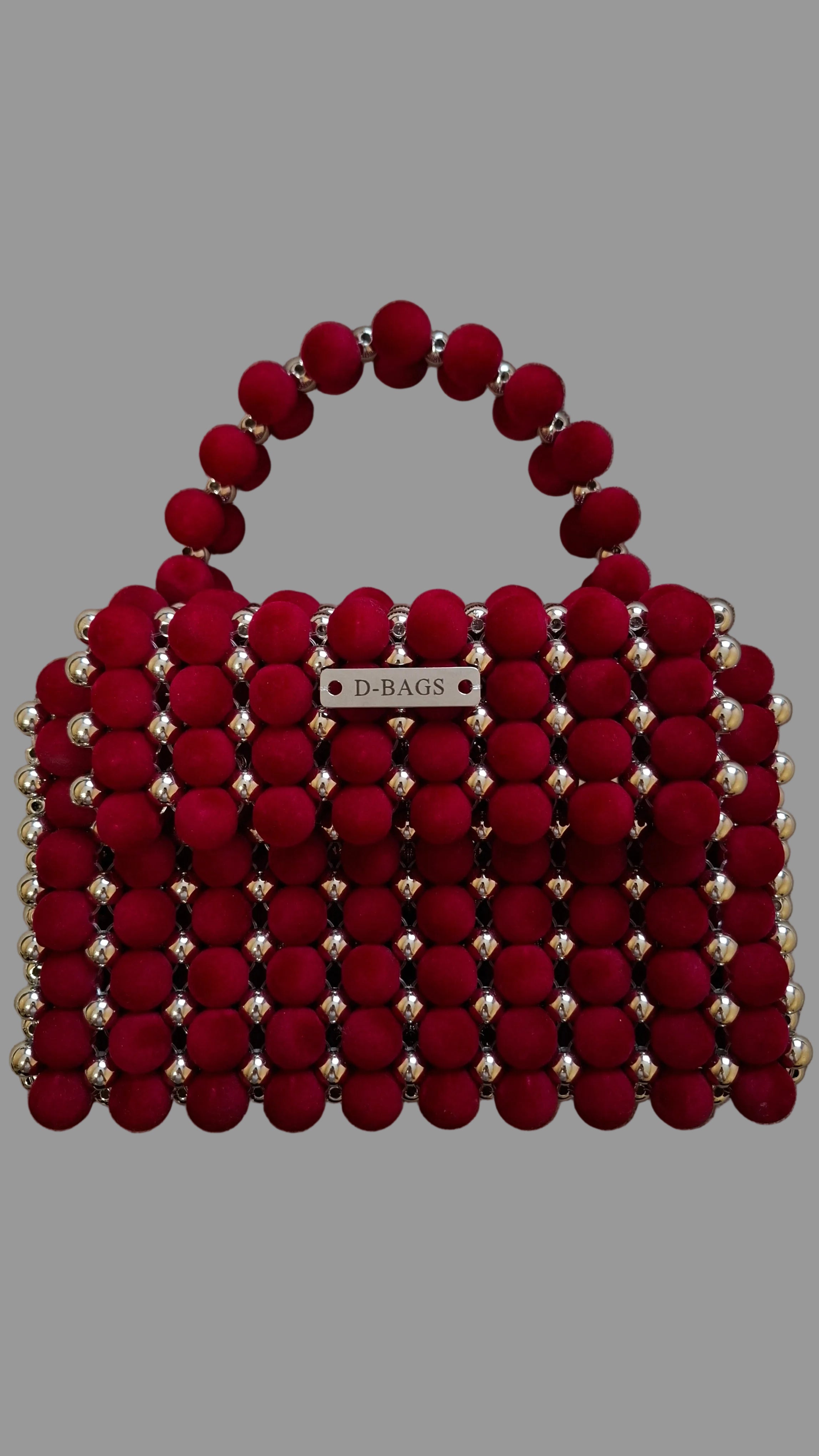 Red Velvet Luxe - Gyöngytáska